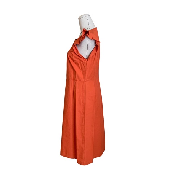 Vintage y2k Hussein Chalayan Orange Minimalist Avant Garde Cotton Dress M/L - Picture 4 of 9